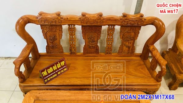 Đoản dài của bộ bàn ghế Minh Quốc Triện gỗ hương