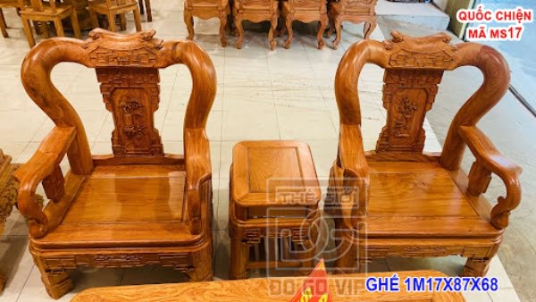Ghế đơn của bộ bàn ghế quốc triện gỗ hương