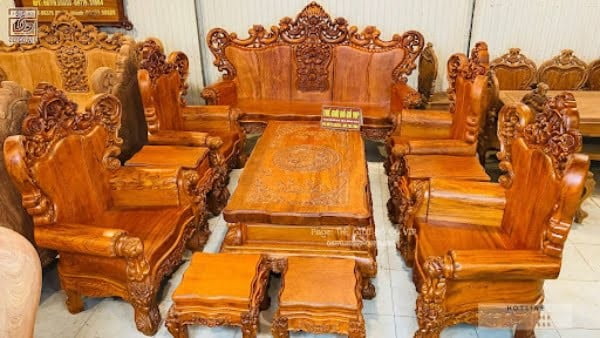 Bộ bàn ghế Hoàng gia gỗ hương đá