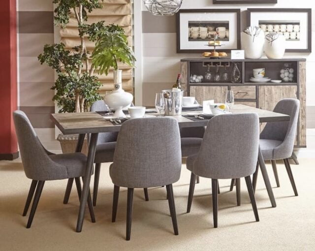 Bộ bàn ăn 6 ghế thiết kế tinh tế, mang đến sự thoải mái cho người dùng