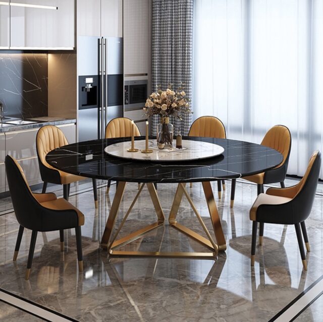Bộ bàn ăn tròn 6 ghế hiện đại, mang đến sự sang trọng, đẳng cấp cho ngôi nhà