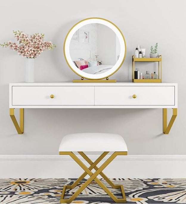 Với thiết kế gam màu trắng và vàng giúp tăng thêm phần nổi bật cho chính căn phòng của bạn